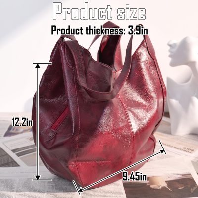 Soft Leather Tote Bag Women Large Capacity Shoulder